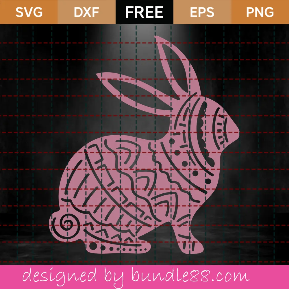 Free Decorative Bunny Silhouette Svg April 2024