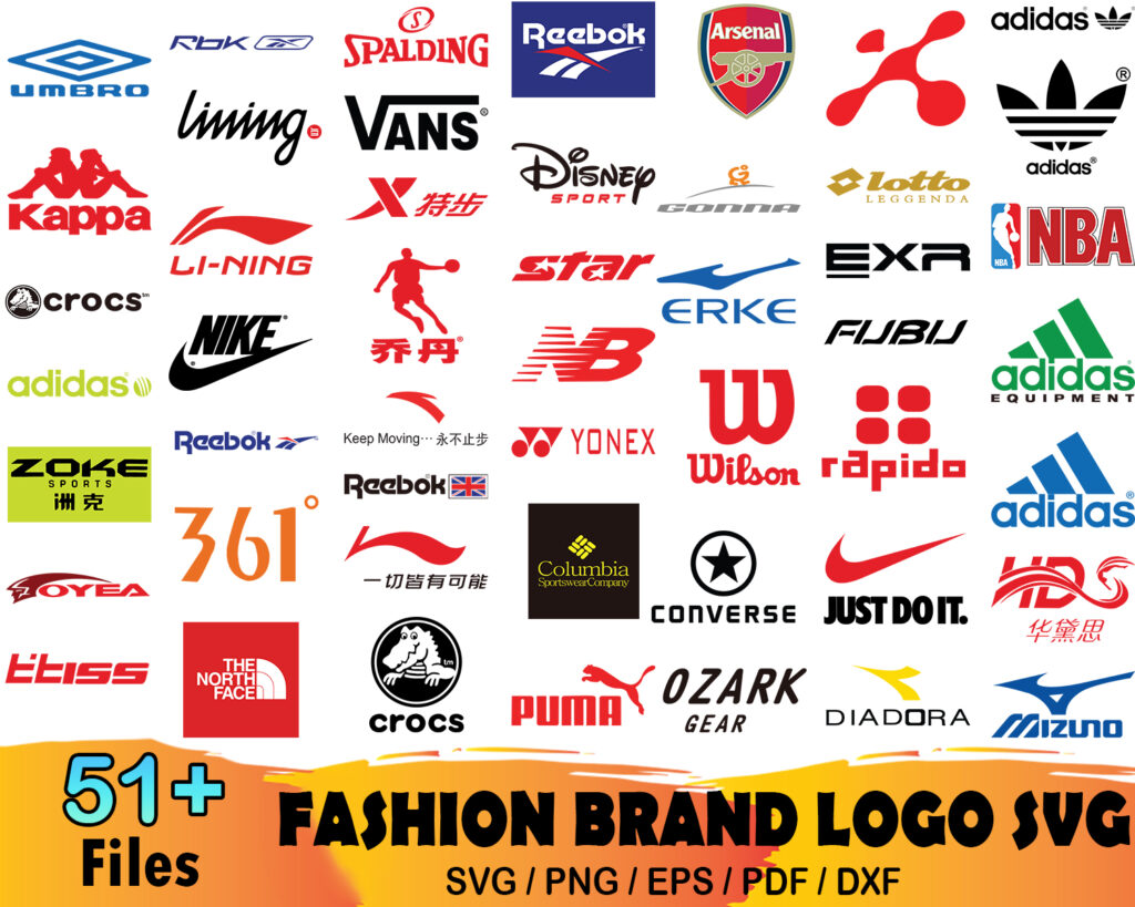 51+ Sport Logo Bundle Svg, Converse Svg, Li Ning Svg, Kappa Svg ...