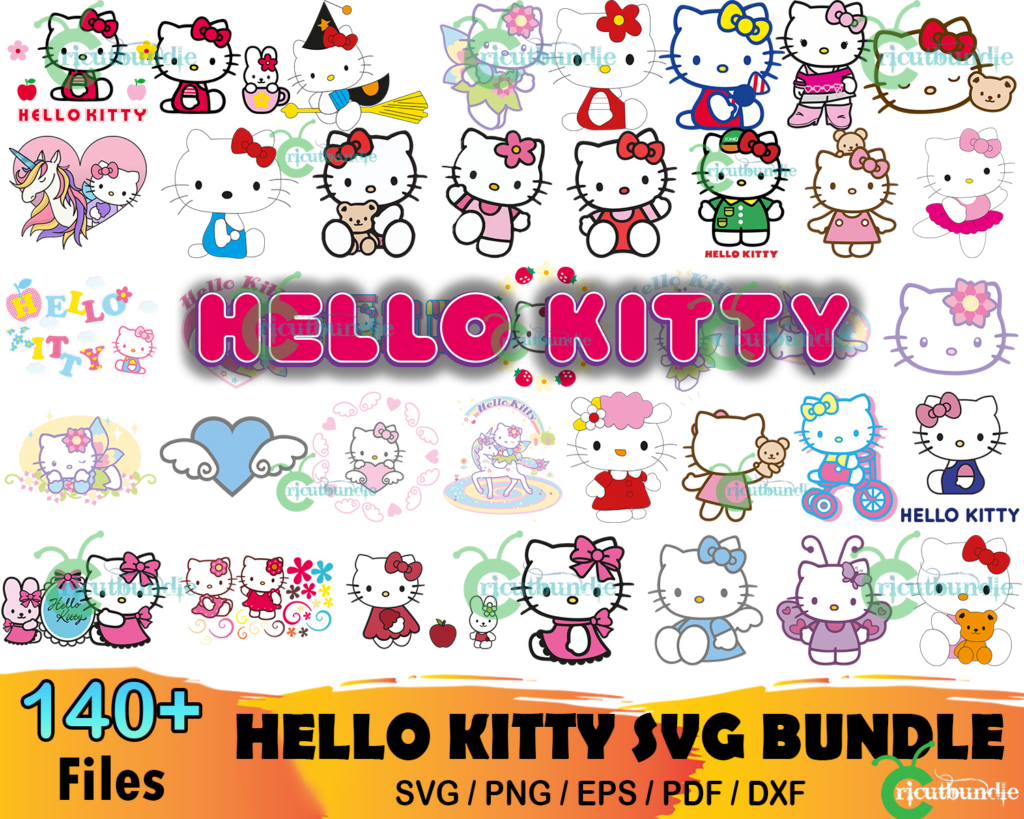 140 Hello Kitty Svg Bundle Hello Kitty Svg Cartoon Svg Bundle88 The Ultimate Bundle For 5016