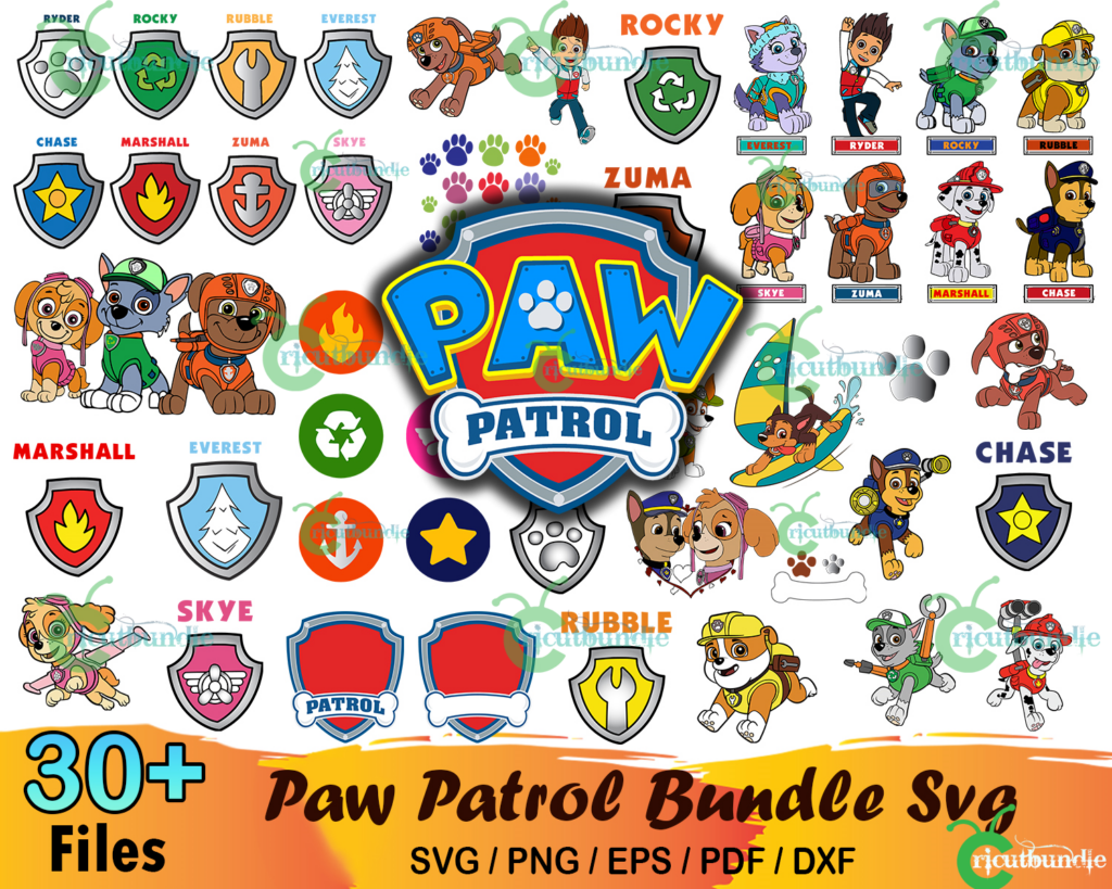 Paw Patrol SVG Bundle: The Ultimate Collection for Paw Patrol Enthusiasts