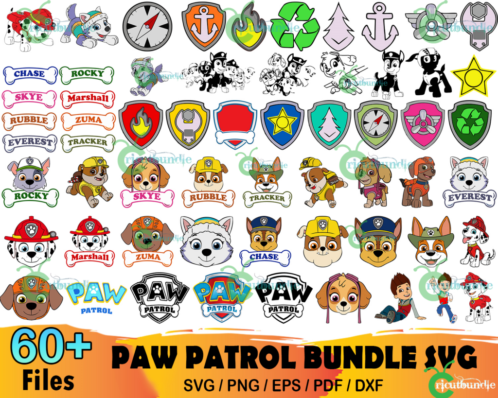 Paw Patrol SVG Bundle: The Ultimate Collection for Paw Patrol Enthusiasts