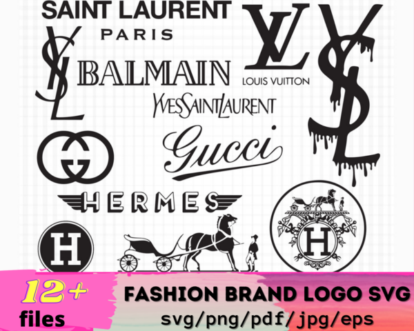 9+ Fashion Logo Svg, Brand Logo Svg, Famous Brand Svg, Brand Svg Bundle ...