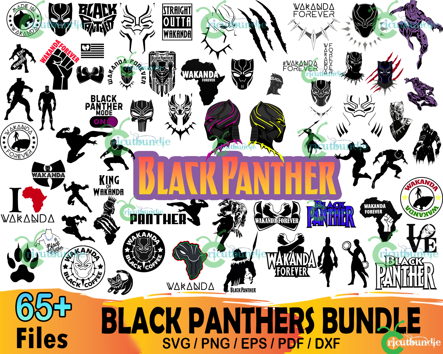 65 Black Panthers Bundle Svg Black Panther Svg Superhero Svg Bundle88 The Ultimate Bundle