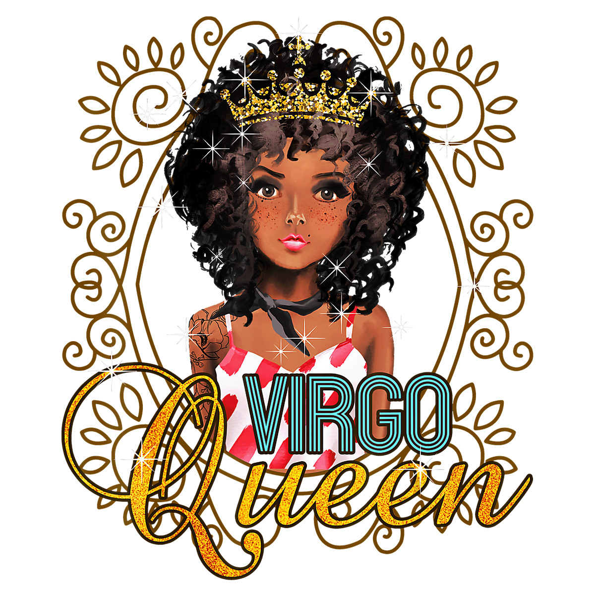 Black Virgo Queen Melanin Natural Hair Retro Vintage Png Black Woman