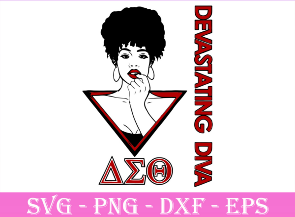 Delta Devastating Diva Sorority Svg, Delta Sigma Theta Lady Fortitude ...