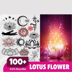 100+ Lotus Flower Bunle, Trending Svg, Flower Svg
