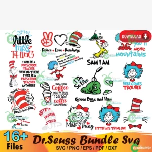 16+ Dr Seuss Bundle Svg, Dr Seuss Svg, Dr Seuss Hat Svg
