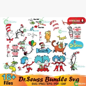 18+ Dr Seuss Bundle Svg, Dr Seuss Svg, Dr Seuss Hat Svg