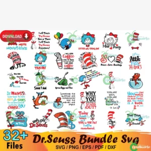 32+ Dr Seuss Bundle Svg, Cat In The Hat Svg, Dr Seuss Svg