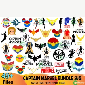49+ Captain Marvel Svg Bundle, Captain Marvel Logo Svg, Avengers Svg