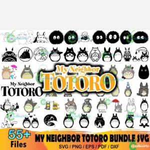 55+ My Neighbor Totoro Bundle Svg, Totoro Svg, Ghibli Svg
