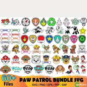 60+ Paw Patrol Bundle Svg, Paw Patrol Svg, Paw Patrol Clipart