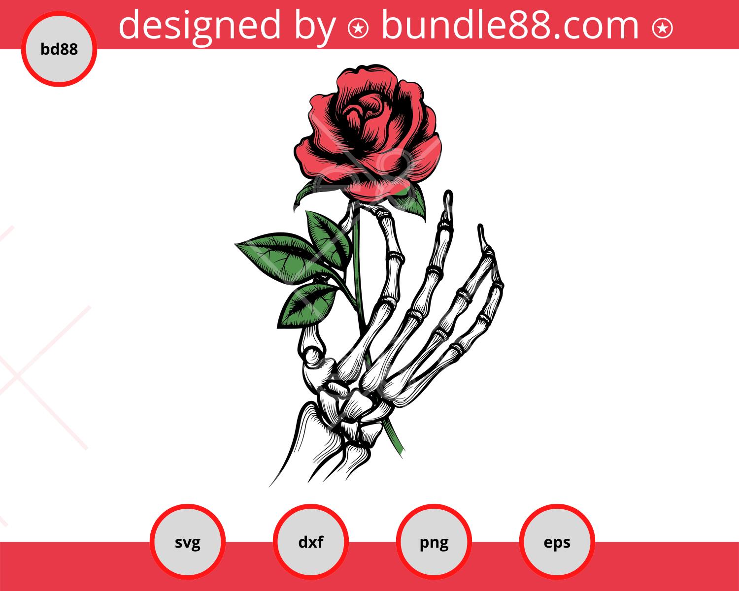 Skeleton Hand Roses Svg Hands Death Svg Skeleton Hold - vrogue.co