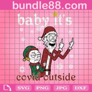 Baby It'S Covid Outside Svg, Covid Christmas Svg, Baby It'S Covid Outside Cut File, Christmas Svg, Covid Svg, Baby It'S Cold Outside Svg