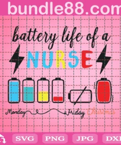 Battery Life Of A Nurse Svg, Nurse Svg, Christmas Svg, Nurse Life Svg, Nurse Battery Svg, Christmas Nurse Svg, Xmas Nurse Svg, Nursing Svg, Nurses Day Svg