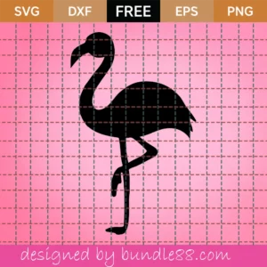 Flamingo Free Svg, Bird Svg Free, Animals Svg, Digital Download, Silhouette Cameo