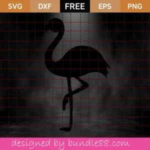 Flamingo Free Svg, Bird Svg Free, Animals Svg, Digital Download, Silhouette Cameo Invert