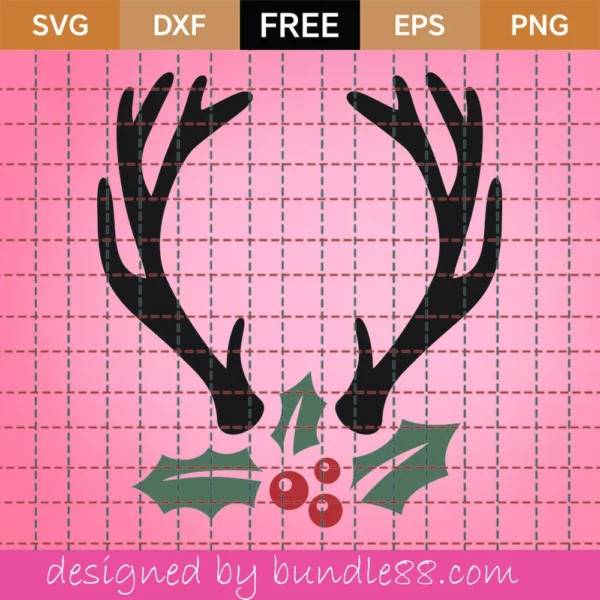 Free Christmas Antlers Svg