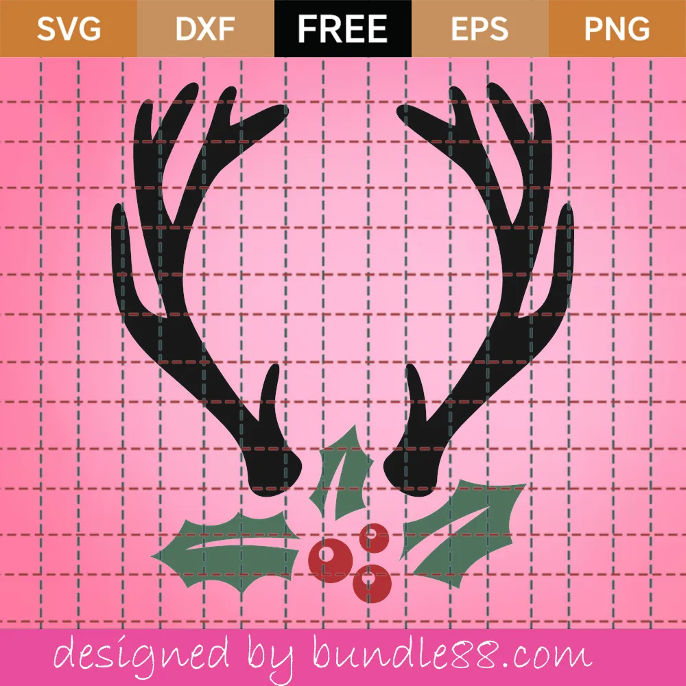 Free Christmas Antlers Svg January 2024