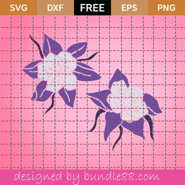 Free Columbine Flowers Svg