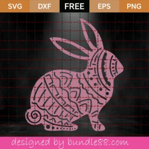 Free Decorative Bunny Silhouette Svg