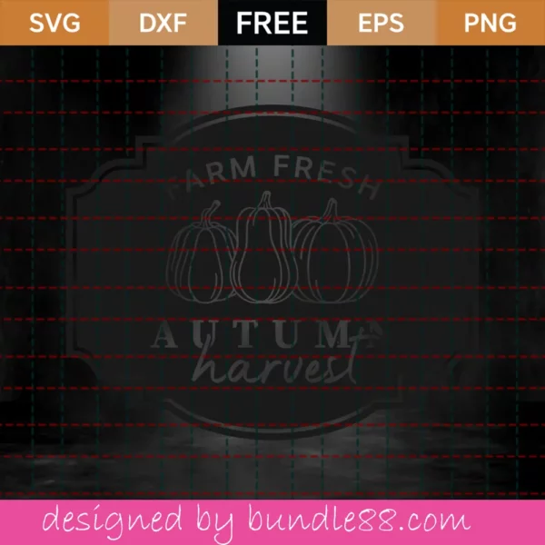 Free Farm Fresh Autumn Harvest Svg Invert