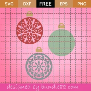 Free Mandala Christmas Balls Svg