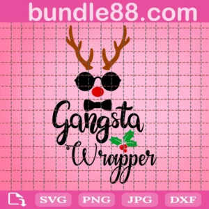 Gangsta Wrapper Svg, Christmas Svg, Gift Svg, Merry Christmas Svg, Present Svg, Christmas Cut Files, Cut Files, Instant Download