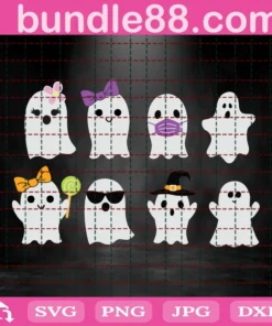 Ghost Png, Cute Ghost Clipart, Ghost Mask Png, Spooky Png, Cool Ghost Png, Ghost Boo Png, Halloween Png, Cricut Files Silhouette Png