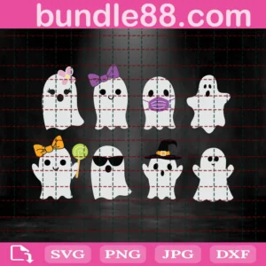 Ghost Png, Cute Ghost Clipart, Ghost Mask Png, Spooky Png, Cool Ghost Png, Ghost Boo Png, Halloween Png, Cricut Files Silhouette Png