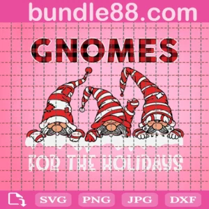 Gnome For The Holidays Svg, Christmas Svg, Christmas Gnomes Svg, Holiday Cut Files, Gnomes Outline Svg Dxf Eps Png, Funny Winter Clipart, Candy Cane, Silhouette, Cricut