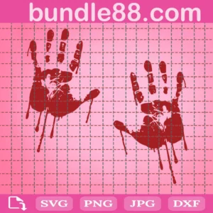 Halloween Png,Bloody Hand Print Png, Bloody Handprint Png, Dripping Blood Handprint Png, Handprint Silhouette Vector, Halloween Movie Png