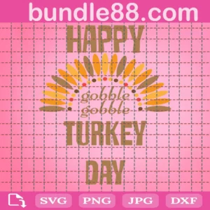 Happy Turkey Day Svg, Fall Svg, Thanksgiving Svg, Turkey Day Svg, Squad Svg, Dxf, Png, Eps, Thanksgiving Shirt, Cut File, Cricut, Silhouette