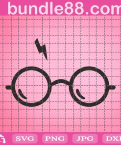 Harry Potter Glasses Svg, Harry Potter Svg, Wizard Svg, Harry Potter Clipart, Harry Potter Cricut, Hogwarts Svg, Harry Glasses Svg, Potter Glasses Svg
