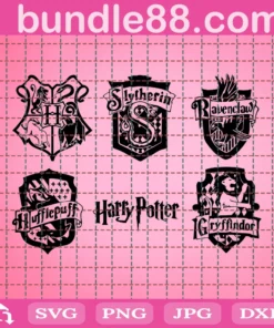 Hogwarts Logo Svg, Harry Potter Svg, Wizard School Houses Svg, Wizard Svg, Harry Potter Clipart, Harry Potter Cricut, Hogwarts Svg, Harry Glasses Svg, Wizardy Houses