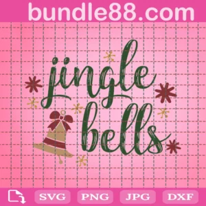 Jingle Bells Svg, Christmas Svg, Handwritten Svg, Merry Chrismas Svg, Digital Download, Cricut, Silhouette