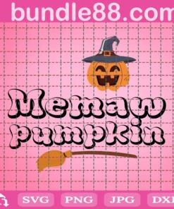 Memaw Pumpkin Png, Fall Png, Halloween Png, Witch Png, Mom Shirt Png, Halloween Shirt Gift Idea For Girl Png, Png, Dxf Files For Cricut