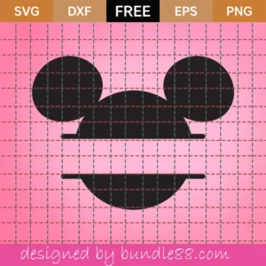 Mickey Monogram Svg Free, Disney Svg, Mickey Mouse Svg, Instant Download