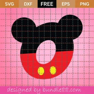 Micky Font Svg Free, O Svg, Disney Font Svg, Instant Download, Silhouette Cameo