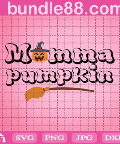 Momma Pumpkin Svg, Fall Svg, Halloween Svg, Witch Svg, Mom Shirt Svg, Halloween Shirt Gift Idea For Girl Svg, Png, Dxf Files For Cricut