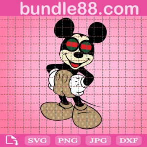 Mouse Wearing Glasses And Also Patch Png, Fantasy Parody Embroidery Design Png