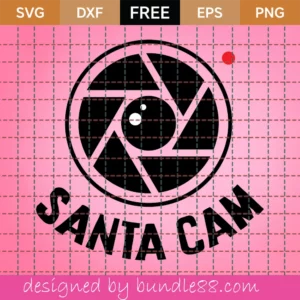 Santa Cam Svg, Christmas Free Svg, Santa Svg Free, Instant Download, Free Christmas Vector