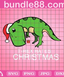 T Rex Hates Christmas Svg, Merry Rex Mas Svg, Christmas Svg, Dinosaur Svg, Santa Dinosaur Svg, T-Rex Svg, Christmas Shirt Svg, Kids Christmas Svg, Instant Download
