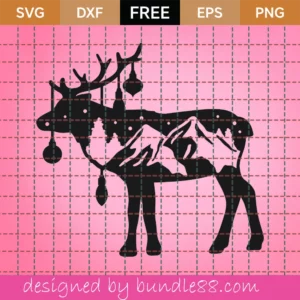 Free Christmas Reindeer Silhouette Svg