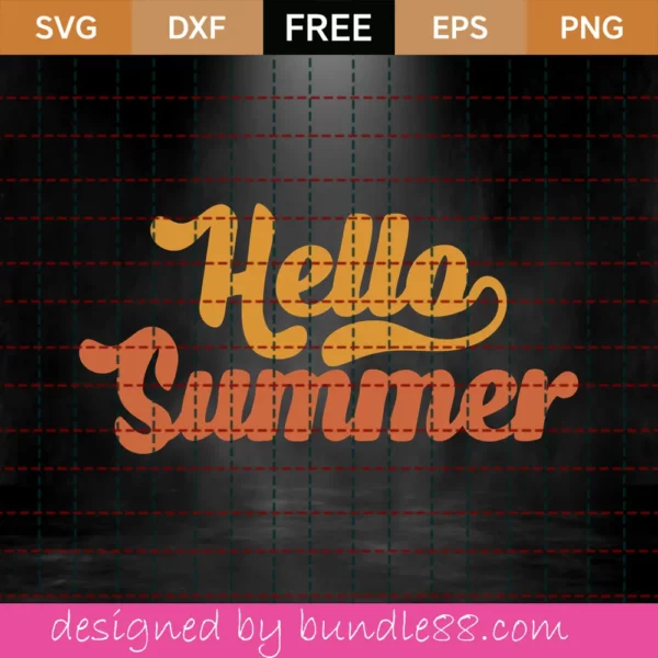 Free Hello Summer Svg Invert