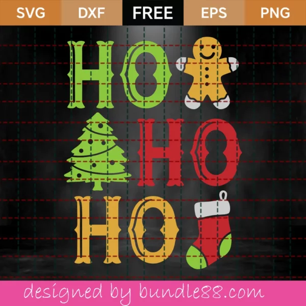 Free Ho Ho Ho Svg Invert