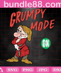 Grumpy Mode On, Trending Svg, Grumpy Svg, Grumpy Snow White, Disney Grumpy, Dwarf Svg, Grumpy Dwarf Svg, Snow White Dwarf, Disney Dwarf, Disney Snow White, Grumpy Mode Svg Invert