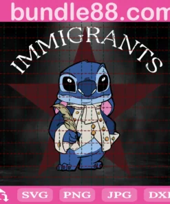 Hamil Stitch Immigrants Svg, Hamilton Svg, Stitch Svg, Disney World Svg Invert