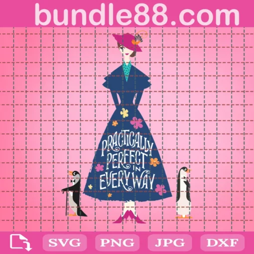 Mary Poppins Practically Perfect In Everyway, Trending Svg, Disney Mary Poppins, Barbie Disney, Mary Poppins, Disney Movie, Practically Perfect, Barbie Svg, Disney Svg, Walt Disney, Penguin Waiter