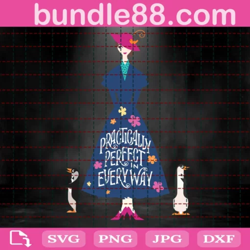 Mary Poppins Practically Perfect In Everyway, Trending Svg, Disney Mary Poppins, Barbie Disney, Mary Poppins, Disney Movie, Practically Perfect, Barbie Svg, Disney Svg, Walt Disney, Penguin Waiter Invert